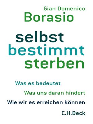 cover image of selbst bestimmt sterben